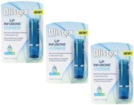 Hidratante labial Blistex Lip Infusions Hydrate, pacote com 3 Hidratante labial Blistex Lip Infusions Hydrate, pacote com 3