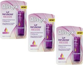 Hidratante labial Blistex Lip Infusions Revive, pacote com 3 3,8 ml Hidratante labial Blistex Lip Infusions Revive, pacote com 3 3,8 ml