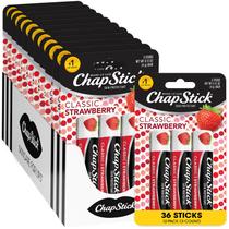 Hidratante Labial ChapStick Clássico Morango 36 Tubos Hidratante Labial ChapStick Clássico Morango 36 Tubos
