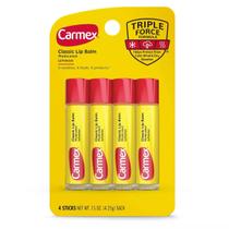 Hidratante Labial, Classic Medicated, Stick, Kit com 4 Unidades, Carmex