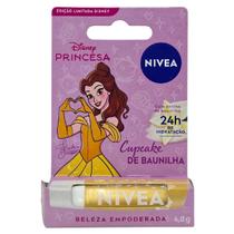 Hidratante Labial Cupcake de Baunilha Bela Disney Princesa Nivea 4,8g Hidratante Labial Cupcake de Baunilha Bela Disney Princesa Nivea 4,8g
