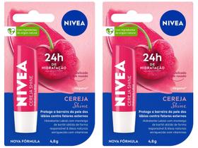 Hidratante Labial Nivea Cereja Shine 4,8g Hidratante Labial Nivea Cereja Shine 4,8g
