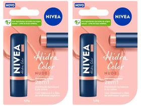 Hidratante Labial Nivea Hidra Color 2 em 1 Nude Hidratante Labial Nivea Hidra Color 2 em 1 Nude
