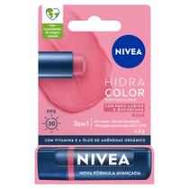 Hidratante Labial Nivea Hidra Color FPS 30 Rosé 4,8g