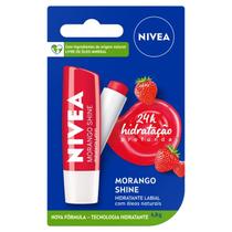 Hidratante Labial Nivea Morango Shine - 4,8g