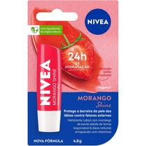 Hidratante Labial Nivea Morango Shine Brilho Natural 4,8g Hidratante Labial Nivea Morango Shine Brilho Natural 4,8g