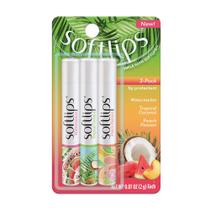 Hidratante labial SoftLips Daily Tropical Flavor, pacote com 3 Hidratante labial SoftLips Daily Tropical Flavor, pacote com 3