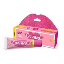 Hidratante labial tutti frutti rosa glitter com manteiga de cacau carmed bff caixa 10g