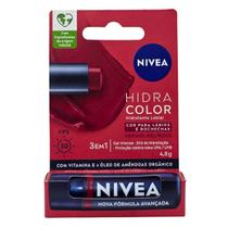 Hidratante Labial Vermelho 3 em 1 FPS 30 Hidra Color Nivea 4,8g