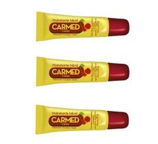 Hidratante Para Lábios Ressecados Carmed Cereja Kit C/ 3 Und