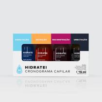 Hidratei cronograma capilar kit 4 ampolas 15ml Hidratei cronograma capilar kit 4 ampolas 15ml