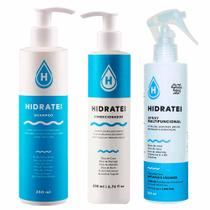 Hidratei Kit - Shampoo + Condicionador + Spray Multifuncional Leave-in