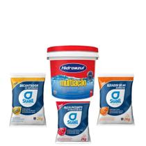Hidroazul Balde 2,5Kg + Suall Alcalinizante - Barrilha - Sulfato 2Kg Para Piscinas