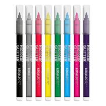 Hidrocor Com Glitter 8 Cores Brilhantes - Leo&Leo Hidrocor Com Glitter 8 Cores Brilhantes - Leo&Leo