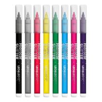 Hidrocor Com Glitter 8 Cores Brilhantes - Leo&Leo Hidrocor Com Glitter 8 Cores Brilhantes - Leo&Leo