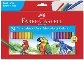 Hidrocor Faber Castell colors lavável com 24 cores Hidrocor Faber Castell colors lavável com 24 cores