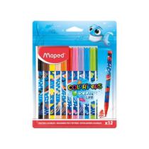 Hidrocor Maped color peps ocean life decorada com 12 cores
