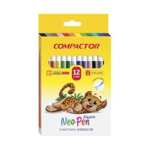 Hidrocor Neo Pen Gigante Com 12 Cores Compactor