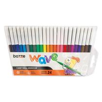 Hidrocor Ponta Fina Wave - 24 Cores - Bazze