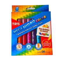 Hidrocor Ponta Jumbo Mega Hidro Color - Fruits - 8 Cores - Tris