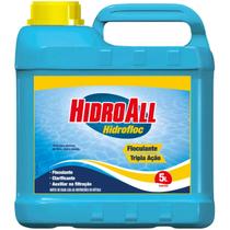 Hidrofloc Floculante Clarificante 5L HidroAll Tripla Ação