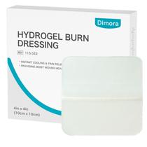 Hidrogel Burn Dressing Dimora 10 unidades, 10x10cm, para pequenas queimaduras