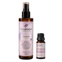 Hidrolato Lavanda 200ml Óleo Essência Aromática 10ml Lavanda Relaxante para Casa Ambiente e Uso Diário