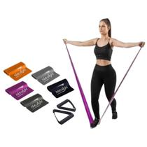 Hidrolight Kit 5 Faixas Elástica Exercícios Pilates TPE FL71 Hidrolight Kit 5 Faixas Elástica Exercícios Pilates TPE FL71