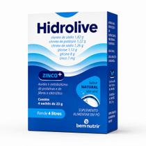 Hidrolive Zinco+ Pó Reidratante Sabor Natural Bem Nutrir 4 Envelopes Hidrolive Zinco+ Pó Reidratante Sabor Natural Bem Nutrir 4 Envelopes