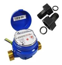 Hidrômetro Unijato 3/4 Dn20 Rosca metálica + kit De Conexões PP