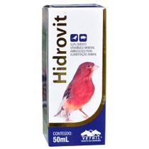 Hidrovit 50Ml Suplemento Vitamínico Mineral Aminoácido Pássaros E Aves - vetnil