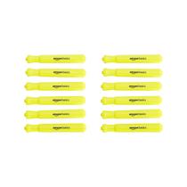 Highlighters Amazon Basics Tank Style Chisel Tip Yellow, pacote com 12 Highlighters Amazon Basics Tank Style Chisel Tip Yellow, pacote com 12