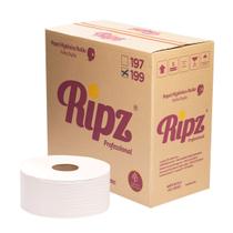 Higiênico Rolão Ripz Folha Dupla 200m com 8 Rolos Tubete Maior Higiênico Rolão Ripz Folha Dupla 200m com 8 Rolos Tubete Maior