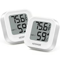 Higrômetro Termômetro KESHIDE com Sensor LCD para Ambientes Internos