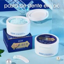 HIH Dente Em Pó , Probióticos, Pó Clareador de Dentes com Probióticos - Pasta de Dente em Pó para Branqueamento, Hortelã Limpeza Profunda 50g