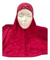 Hijab Amira Lenço Islâmico Muçulmano Feminino Com Brilho