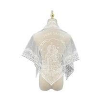 Hijab Elegante De Poliéster Sólido Com Renda, Lenço Triangular Madonna, Xale Islâmico Para Mulheres,