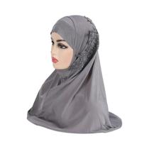 Hijab Grande Para Meninas Muçulmanas Com Renda E Pedras, Lenço Islâmico, Xale, Envoltório Para a
