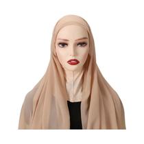 Hijab Instantâneo Feminino - Capa Completa em Chiffon com Boné