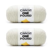 Hilo Caron One Pound Blanco Roto Paquete de 2 de 454g Acrílico 812 Yardas Hilo Caron One Pound Blanco Roto Paquete de 2 de 454g Acrílico 812 Yardas