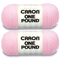 Hilo Caron One Pound Rosa Suave Paquete de 2 454g Acrílico 812 Yardas