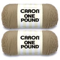 Hilo Caron One Pound Taupe Acrílico Medio 2 Paquetes 908 g