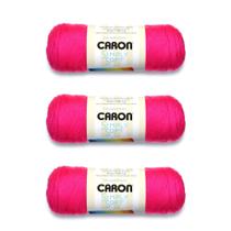 Hilo Caron Simply Soft Neón Rosa Paquete de 3 de 510 g Acrílico Hilo Caron Simply Soft Neón Rosa Paquete de 3 de 510 g Acrílico