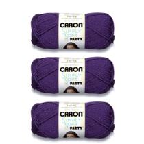 Hilo Caron Simply Soft Party Purple Sparkle, Paquete de 3 x 255 g Hilo Caron Simply Soft Party Purple Sparkle, Paquete de 3 x 255 g