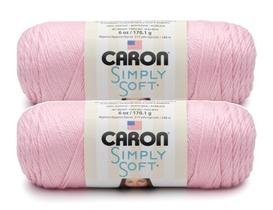 Hilo Caron Simply Soft Solids 170 g (Paquete de 2) Rosa Suave Hilo Caron Simply Soft Solids 170 g (Paquete de 2) Rosa Suave