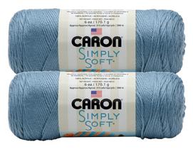 Hilo Caron Simply Soft Solids Paquete de 2 en Azul Country Claro 340,2 g Hilo Caron Simply Soft Solids Paquete de 2 en Azul Country Claro 340,2 g