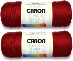 Hilo Caron Simply Soft Solids Paquete de 2 Rojo Otoñal 340,2 g/576 m Hilo Caron Simply Soft Solids Paquete de 2 Rojo Otoñal 340,2 g/576 m
