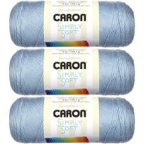 Hilo Caron Simply Soft Tonos Sólidos Azul Campo Claro (Paquete de 3) Hilo Caron Simply Soft Tonos Sólidos Azul Campo Claro (Paquete de 3)