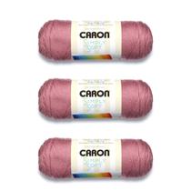 Hilo Caron Simply Soft Vino Ciruela 3x170g Acrílico Peso Medio