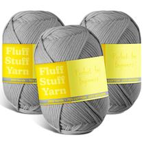 Hilo Hearth & Harbor de Mezcla Suave de Algodón y Nylon 3 Paquetes de 228 m Gris
